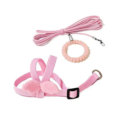 Bird Training Harness & Leash Set with Adjustable Vest, Escape-Proof Ultra-Lightweight Accessory with Elastic Cords for Cockatiels, Conures (Outdoor Flying Use)