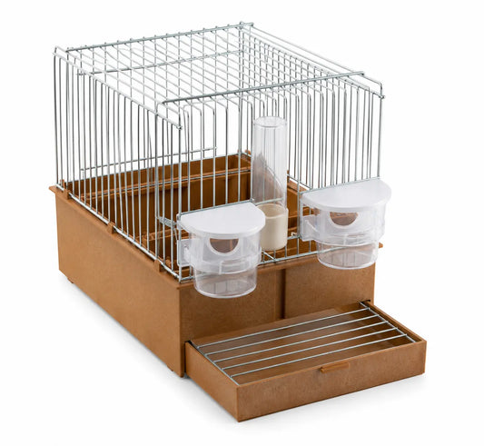Canary Entertainment Bird Cage with Feeders & Pull-Out Tray | Metal Cage for Canaries, Finches & Small Birds