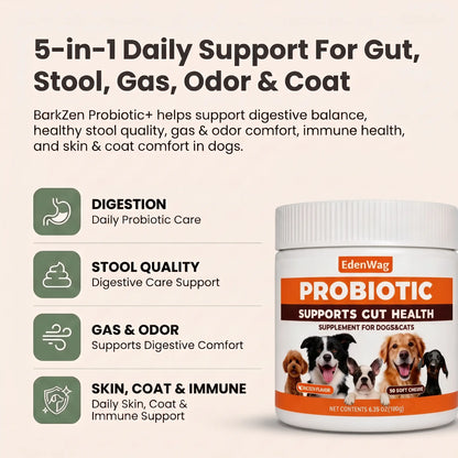 In-Stock Dog Probiotic Chewables - Canine Nutritional Supplement with Multivitamins, Fructooligosaccharide, Delicious Chicken Flavor, 6.35 Oz, 90 Soft Chews for Puppy Intestinal Flora Balance & Daily Wellness, Daily Canine Wellness Sohochic, Puppy Probiot